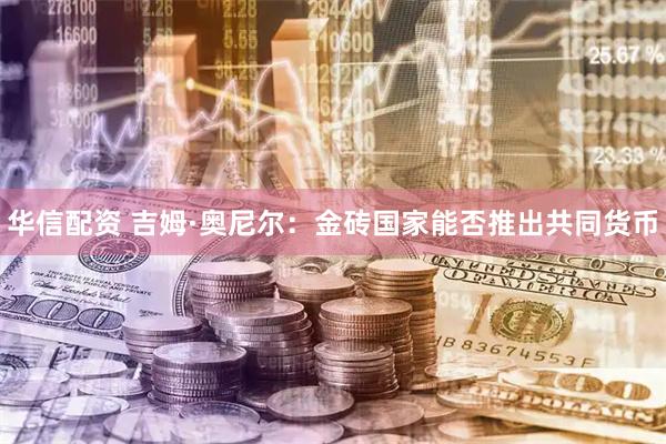 华信配资 吉姆·奥尼尔：金砖国家能否推出共同货币