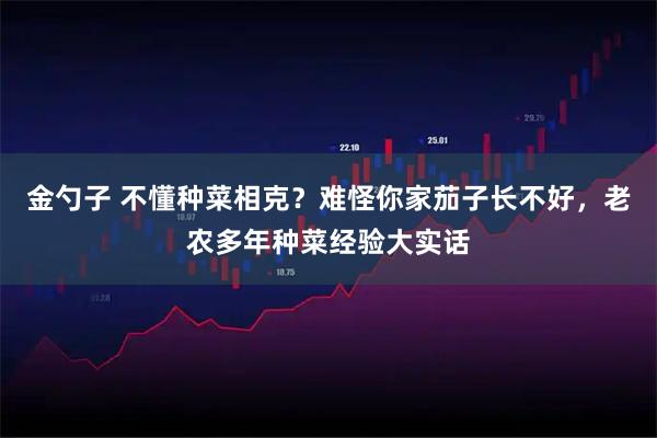 金勺子 不懂种菜相克？难怪你家茄子长不好，老农多年种菜经验大实话